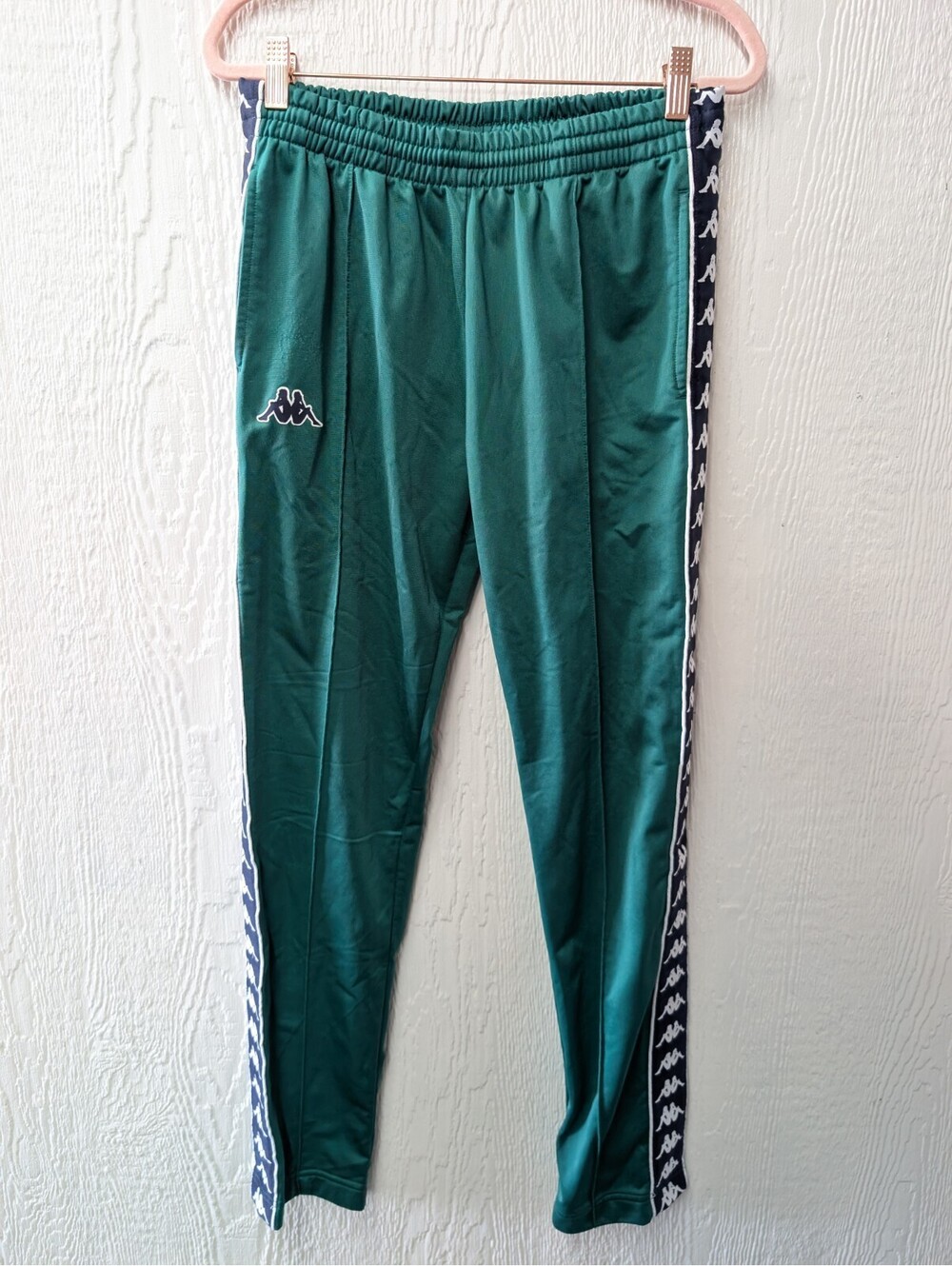 Kappa Green Sport Trousers Track Pants Warm Ups Y2K Streetwear Men's Medium